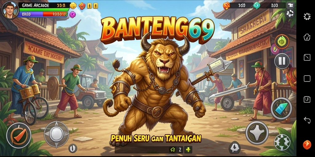 Tampilan gameplay BANTENG69 yang seru dan penuh warna.