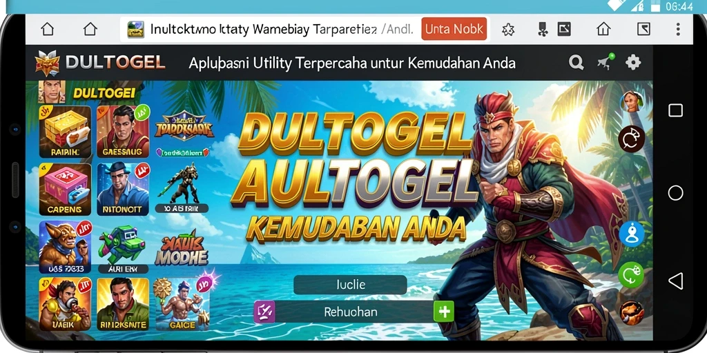 Tampilan antarmuka DULTOGEL yang sederhana dan modern.