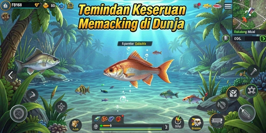Tampilan gameplay FB168 yang seru dan menarik dalam memancing.