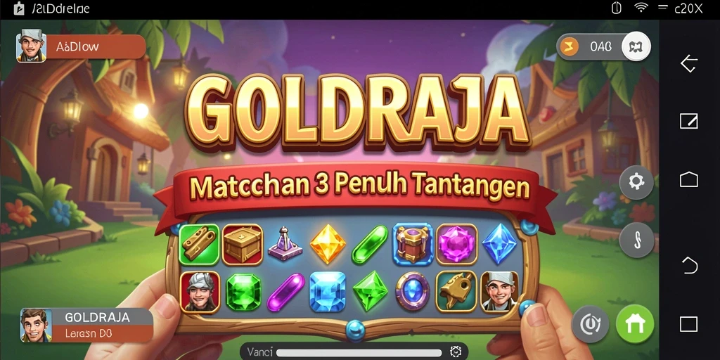 GOLDRAJA menampilkan gameplay Match-3 yang seru dan mengasyikkan.
