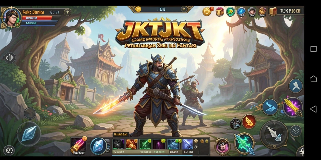 Tangkapan layar menampilkan aksi seru dalam gameplay MMORPG JKTJKT.