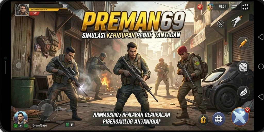 Tampilan gameplay menarik dari PREMAN69 di dunia simulasi.