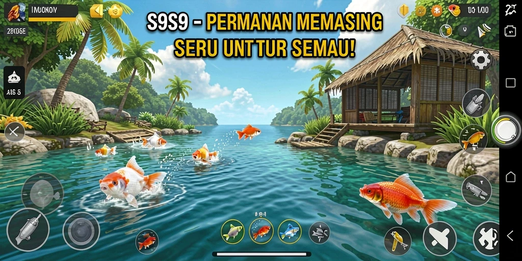 Tampilan gameplay menarik di dalam dunia memancing S9S9.