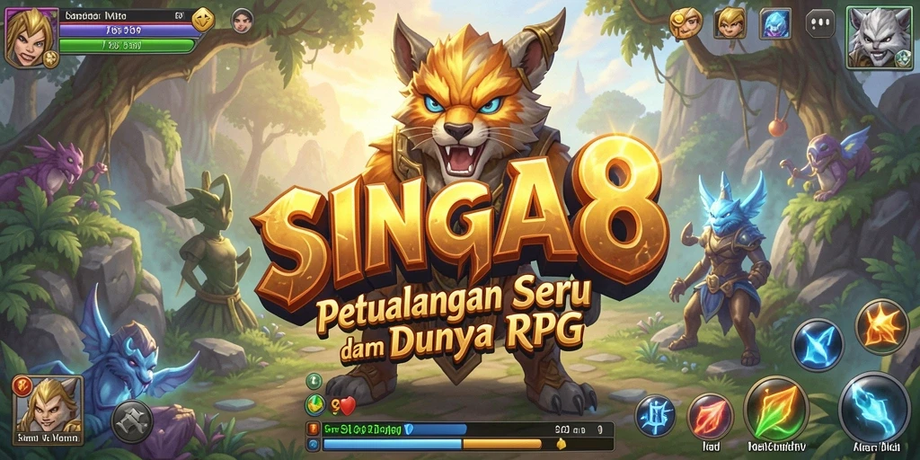 Tampilan gameplay epik dalam SINGA8 yang mengesankan.