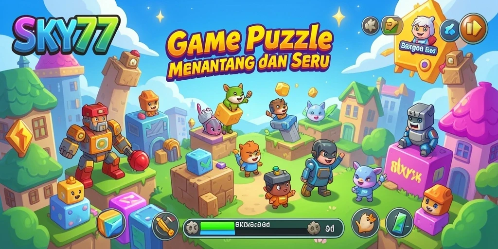 Tampilan gameplay menantang dari SKY77 dengan berbagai teka-teki menarik.