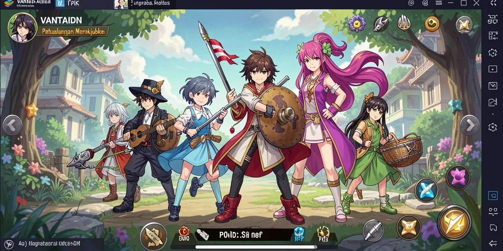 Screenshot utama VANTAIDN menampilkan aksi seru dari gameplay anime.